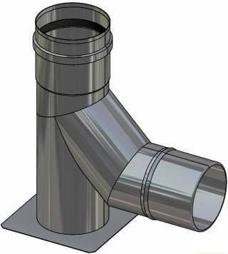 Kolano podparte redukcyjne 90 stopni 80/60 nr kat: KJ KPR 90/80/60