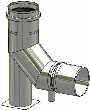 Kolano podparte 80/90 stopni ze spustem kondensatu nr kat: KJ KPO 90/80