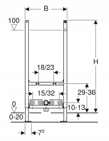 Geberit Duofix Basic stelaż do bidetu 111.534.00.1