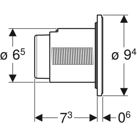Przycisk Geberit Sigma 10 chrom błysk/mat pneumatyczny 116.055.KH.1