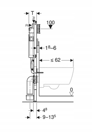 Stelaż podtynkowy do toalety Geberit Duofix 111.320.00.5