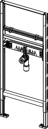 TECEprofil stelaż pod umywalkę, wysokość montażowa 1120 mm
