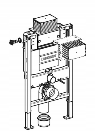 Stelaż podtynkowy do toalety Geberit Duofix Omega H82 cm 111.003.00.2 