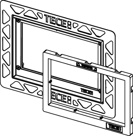 TECE ramka montażowa do montażu zlicowanego biała 9240646