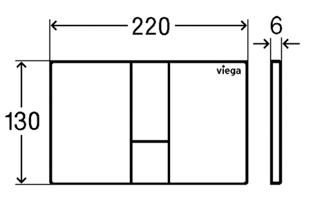 VIEGA Przycisk Visign for Style 24 czarny MAT