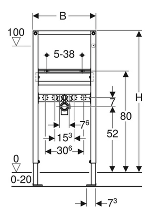 Geberit Duofix stelaż podtynkowy do umywalki 111.430.00.1