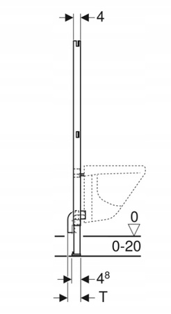 Geberit Duofix Basic stelaż do bidetu 111.534.00.1