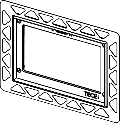 TECE ramka montażowa do montażu zlicowanego chrom 9240649