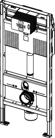 TECEprofil stelaż do WC ze spłuczką Uni, wysokość montażowa 1120 mm