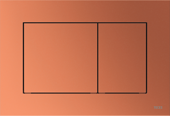 TECEnow przycisk spłukujący do WC z tworzywa czerwony brąz metaliczny 9240422