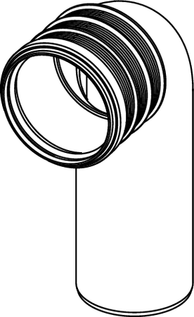 TECE kolanko przyłączeniowe WC 90°, DN 90/90