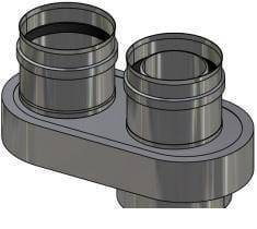 Rozdzielacz fi 80*125/2x80 nr kat: PS APK 80*125/2x80