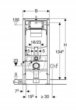 Stelaż podtynkowy do toalety Geberit Duofix 111.320.00.5