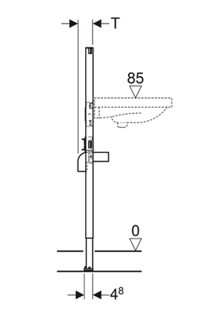 Geberit Duofix stelaż podtynkowy do umywalki 111.430.00.1