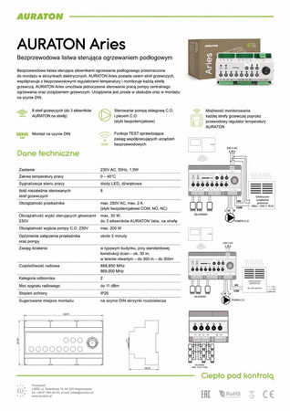 Listwa Sterująca Auraton ARIES (8D PRO RTH)