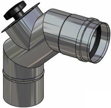 Kolano rewizyjne 90 stopni fi 60 nr kat:  KJ KRU 90/60