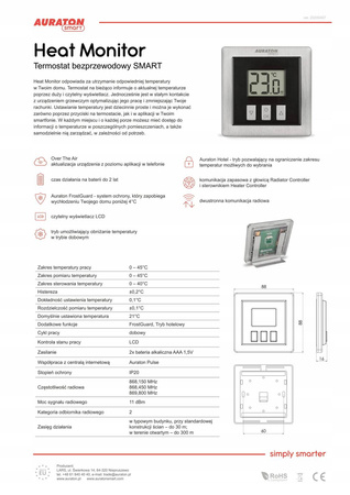 Auraton Heat Monitor SMART biały